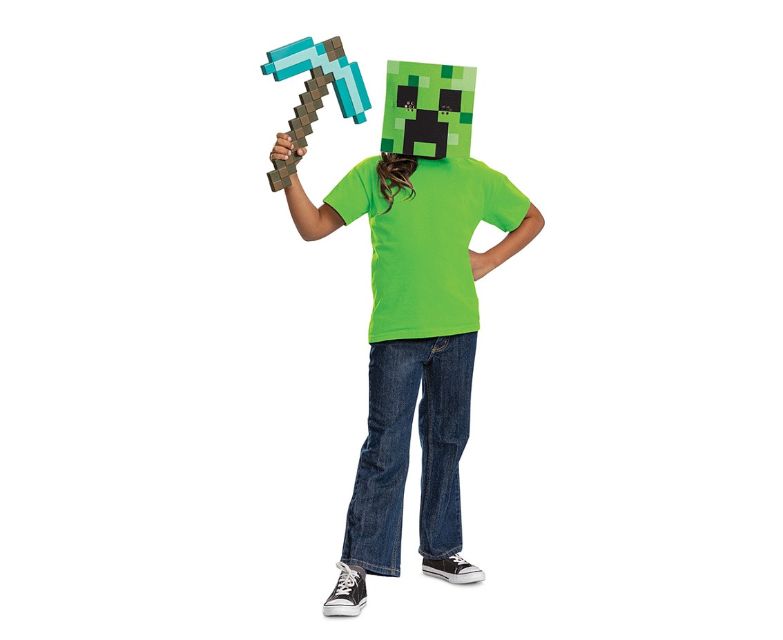 Minecraft Pickaxe and Mask set, (license), one size
